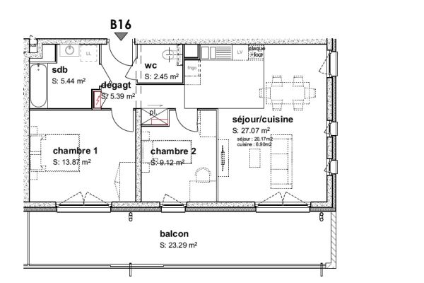 APPARTEMENT F3 A ILLKIRCH 