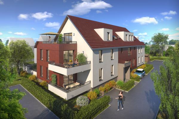 APPARTEMENT TERRASSE ATTIQUE F4 A LINGOLSHEIM 