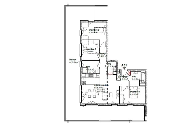 RARE APPARTEMENT F4 TERRASSE A ILLKIRCH : TERRASSE 76 m² !